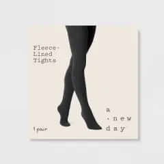 Women's Flat Knit Fleece Lined Tights - A New Day&trade;
