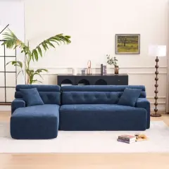 Whisen 86" Modular Convertible Sectional with 2 Pillows