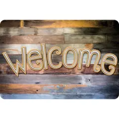 Ashley Productions&reg; The Original Fun Mat&trade;, Welcome Mat, 15.5" x 23.5", Reclaimed Wood Welcome