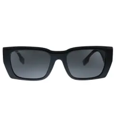Burberry Poppy BE 4336 392887 Womens Rectangle Sunglasses Black 53mm
