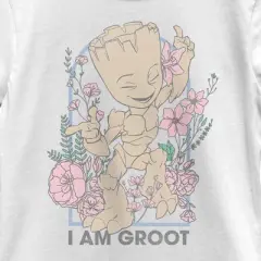 Girl's Guardians of the Galaxy Floral I Am Groot T-Shirt