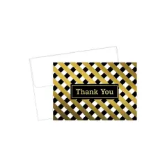 Masterpiece Studios Great Papers! Lattice with Gold Foil Thank You Note Card 4.875"H x 3.35"W
