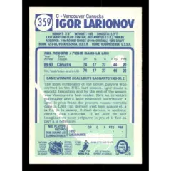 Igor Larionov Rookie Card 1990-91 O-Pee-Chee #359