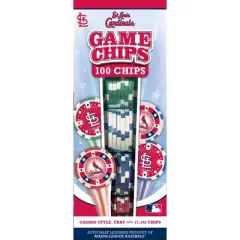 MasterPieces Casino 100 Piece Poker Chip Set - MLB St. Louis Cardinals