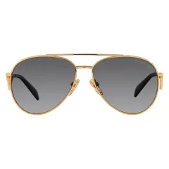 Prada PR 73ZS 5AK5W1 Womens Aviator Polarized Sunglasses Gold 61mm