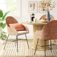 Landis Woven Backed Dining Chair with Cushion Natural - Threshold&trade;