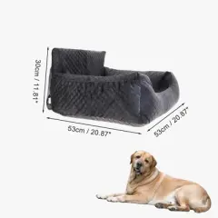 Unique Bargains Dog Car Seat Booster for Small Medium Dogs Safe and Comfortable Cat Backpack with Seat Belt for Easy Cleaning
