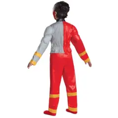 Kids' Power Rangers Red Ranger Dino Fury Muscle Chest Halloween Costume S