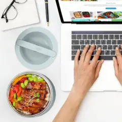 Bentgo Stainless Steel Bowl, Triple Layer Insulation, Leakproof Airtight Lid-2.4 Cup