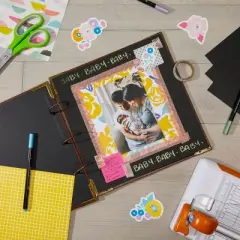 Bright Creations 20 Sheets Black Scrapbook Paper Refill Pages (10 x 10)