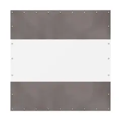 DOMETOUR Heavy Duty Outdoor Clear Waterproof PVC Curtain, Weather Resistant & Tearproof for Patio/Gazebo/Pergola, 10'x10', Gray