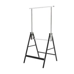 MaseiKar Heavy-Duty Adjustable Sawhorse Brackets 2 Pack, 2x4 Sawhorse Lifting Bracket, Stainless Steel Folding Sawhorse Stand, Workbench Support