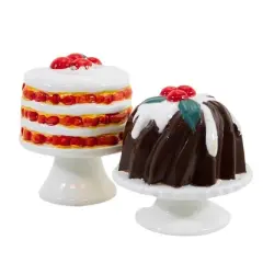 Tag 3.5 Inch Sugar Plum Cakes S & P Set Christmas Salt And Pepper Shaker , Christmas Cherries (2PC)