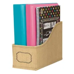 Teacher Created Resources&reg; Burlap Design Book Bin, Pack of 3
