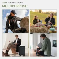 Large Tactical Laptop Bag for Men, Military 17.3 Inch Computer Bag Briefcase with Passport Wallet, Carry on Messenger Bag