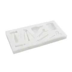 O'Creme Construction Tools Silicone Fondant Mold -  4" x 2" - White