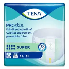 TENA Stretch Super Incontinence Briefs, Heavy Absorbency, Unisex, 3XL, 8 Count, 4 Packs, 32 Total