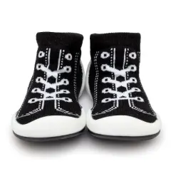 Komuello Toddler First Walk Sock Shoes - Sneakers Black