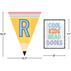 Teacher Created Resources Cool for School Read Pennants Bulletin Board Set 12/Set (TCR9302)