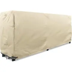KHOMO GEAR 8-Foot Log Rack Cover &ndash; Waterproof Heavy Duty Firewood Storage Protector &ndash; Beige &ndash; Fits 8ft Log Racks, Durable Outdoor Cover for Firewood