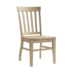 Set of 2 Liam Slat Back Chairs Natural - Picket House Furnishings