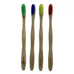 100% Natural Eco Bamboo Toothbrushes (4 pack)