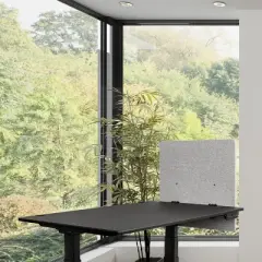 Stand Up Desk Store ReFocus Clamp-on Acoustic Desk Divider Privacy Panel that Reduces Noise and Visual Distractions