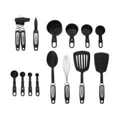 14-Piece Kitchen Tool and Gadget Utensil Set &uml;C Black, Heat-Resistant Nylon, Dishwasher Safe