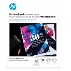 Hp Inkjet Brochure/Flyer Paper 98 Brightness 48lb 8-1/2 x 11 White 150/Pack Q1987A