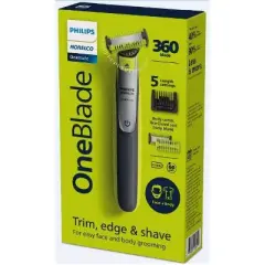Philips Norelco OneBlade 360 Face & Body Rechargeable Men's Electric Shaver and Trimmer - QP2834/70