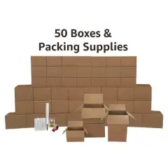 UBMOVE 5 Room Moving Kit 50 Big Moving Boxes and Moving Supplies