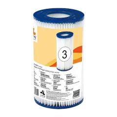 JLeisure Avenli 290589 4.17 x 8" Filter Cartridge Replacement Part for Jilong and Intex Filter 530, 800, and 1,000 Gallon Swimming Pools (6 Pack)