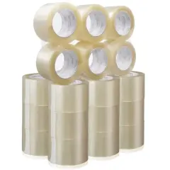 Sure-Max Extra-Wide Shipping & Packing Tape (3" x 110 yard/330' each) - Moving & Adhesive Carton Sealing - 2.0mil Clear - 24 Rolls