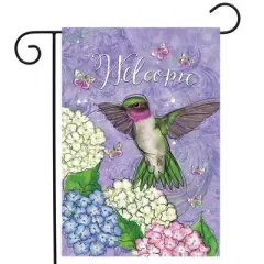 Briarwood Lane Spring Garden Flag 12x18 For Outdoor Hummingbird and Hydrangea For Spring Garden Flag Flags For Outside