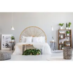 Storied Home Bali Sunrise Woven Rattan Headboard