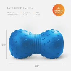 LifePro Massage Ball - Peanut Ball Massager Vibrating Foam Roller | Vibration Roller for Recovery, Mobility & Deep Tissue Trigger Point Therapy - Blue