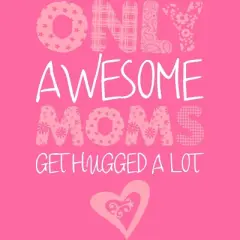 Women's Design By Humans Only Awesome Moms Get Hugged A Lot By growngratitude Racerback Tank Top