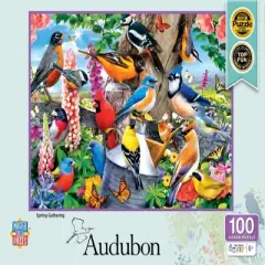 MasterPieces 100 Piece Jigsaw Puzzle for Kids - Audubon Spring Gathering
