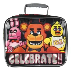 Five Nights At Freddy's Celebrate Lunch Box insulated Video Game Lunch Bag Tote Black