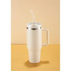 Kook Stainless Steel Tumbler, with Straw and Handle, 40 oz