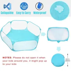 Prime Pets Small Animals Playpen, Waterproof Foldable Pet Cage Tent for Hamster, Rabbits, Guinea Pigs