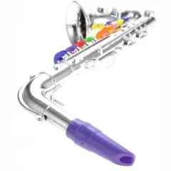 Link Ready! Set! Play! Saxophone with 8 Colored Keys Musical Instrument Early Education Toy for Kids