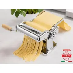 Imperia Pasta Maker Gift Set-Includes Pasta Machine, Ravioli Press, Rolling Pin, 2 Cutter Attachments for Adjustable Thicknesses-Steel Construction