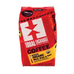 Equal Exchange Organic Mind, Body & Soul Medium Roast Whole Bean Coffee - Case of 6/12 oz