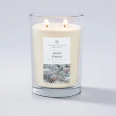 19oz Glass Jar White Spruce Candle - Home Scents