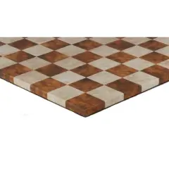 WorldWise Imports Chess Board - 14.5" Faux Leather Chess Board