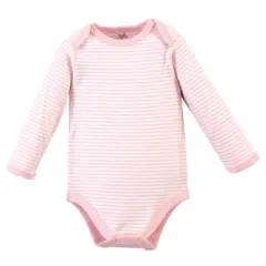 Touched by Nature Baby Girl Organic Cotton Long-Sleeve Bodysuits 5pk, Botanical