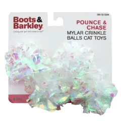 Pounce & Chase Mylar Crinkle Balls Cat Toys - 4pk - Boots & Barkley&trade;