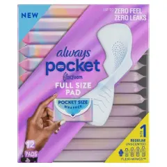 Always Pocket Flexfoam Size 1 Unscented Pads - Regular