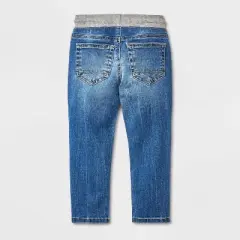 Toddler Boys' 2pk Pull-On Straight Fit Jeans - Cat & Jack&trade; Blue Denim/Brown